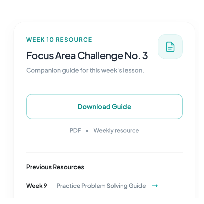Weekly structure preview